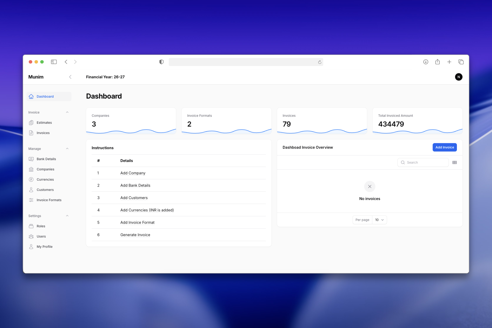 Munim — Invoice Management System