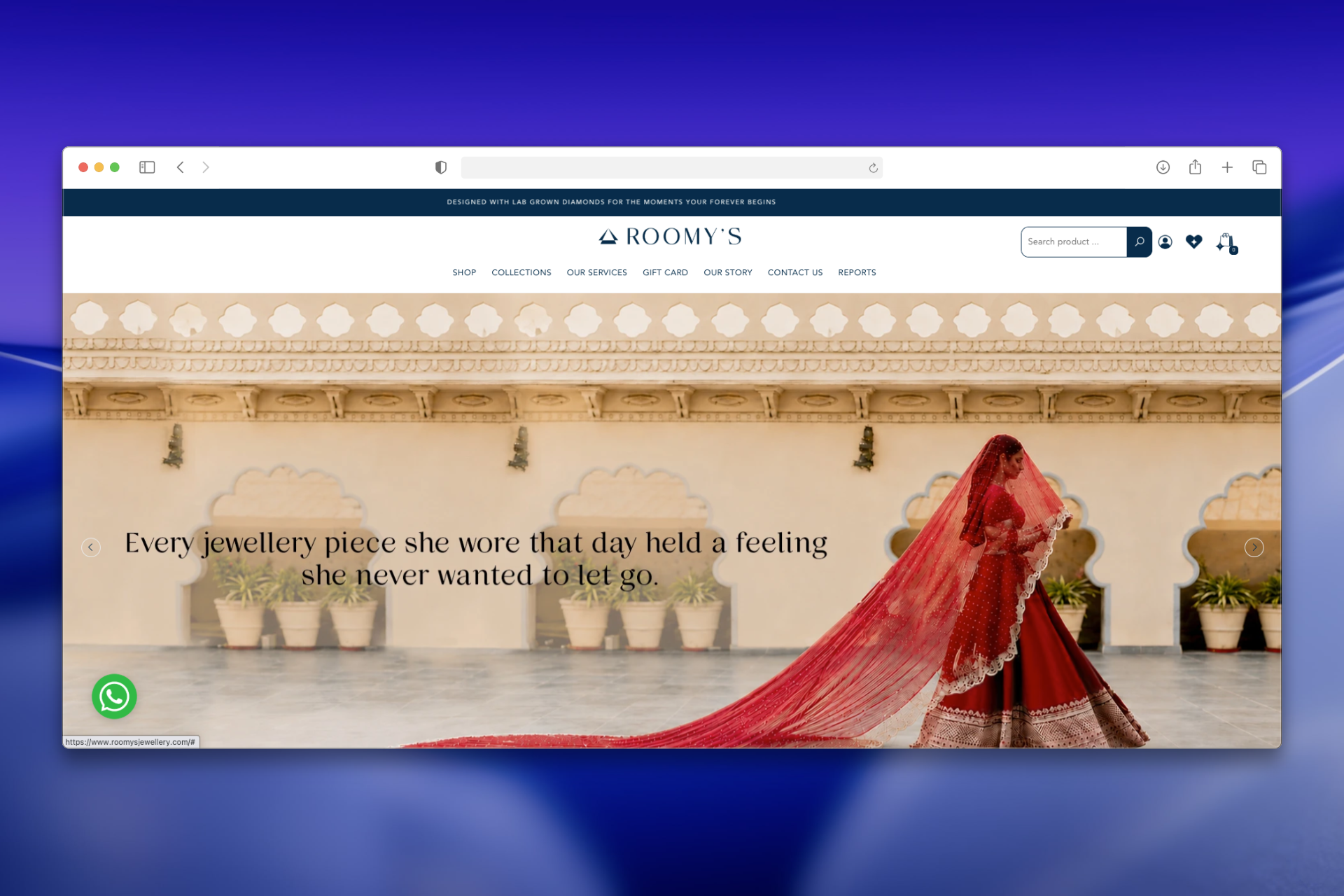 Roomy's Jewellery — Diamond E-commerce Platform